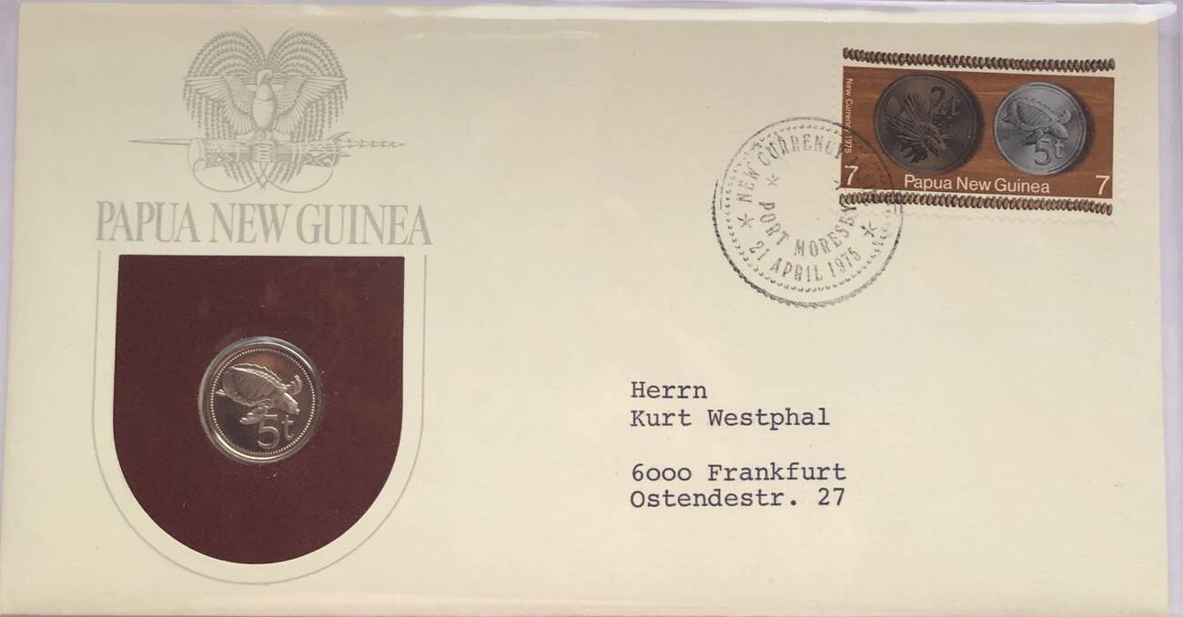 Papua-Neuguinea 5 Toea 1975 Schildkröte Numisbrief Proof | MA-Shops