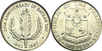 Philippinen 1 Peso 1967 25 th Anniversary of Bataan Day vz+ 33.76 US$  +  34.93 US$ shipping