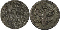 1/2 Reichstaler 1798 Altdeutschland Jever Friederike Auguste von Anhalt-Zerbst 1/2 Reichstaler 1798 für Paul I  v. Rußland s-ss