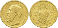 Kaiserreich Baden 10 Mark Friedrich I. Grosherzog