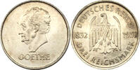 Weimarer Republik 3 Mark 1932 D Joann Wolfg. von Goethe vz+ 91.98 US$  +  34.93 US$ shipping