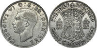 Grossbritannien Half Crown 1940,1943, George VI ss 226.08 元  ＋  233.87 元 运费