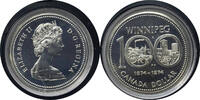Kanada 1 Dollar 1974 Winnipeg Kapsel und Box PL- 233.87 元  ＋  233.87 元 运费