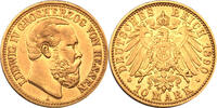 Kaiserreich Hessen 10 Mark 1890 A Grosherzog Ludwig IV VF