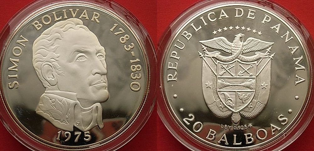 Panama 20 Balboa 1975 Proof | MA-Shops