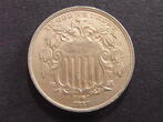 USA 5 Cent 1867 EF