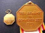 Lippe Kriegs - Ehrenmedaille + Miniatur am Band 1915 - 1918 EF