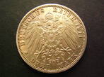 Anhalt 3 Mark 1911 Friedrich II. 1904-1918 EF, Kratzer