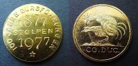 DDR Medaille 100 J. Burgführungen Stolpen -