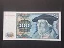 100 Deutsche Mark 1977 NH BRD  kfr., kleine Marke von Zählmaschine
