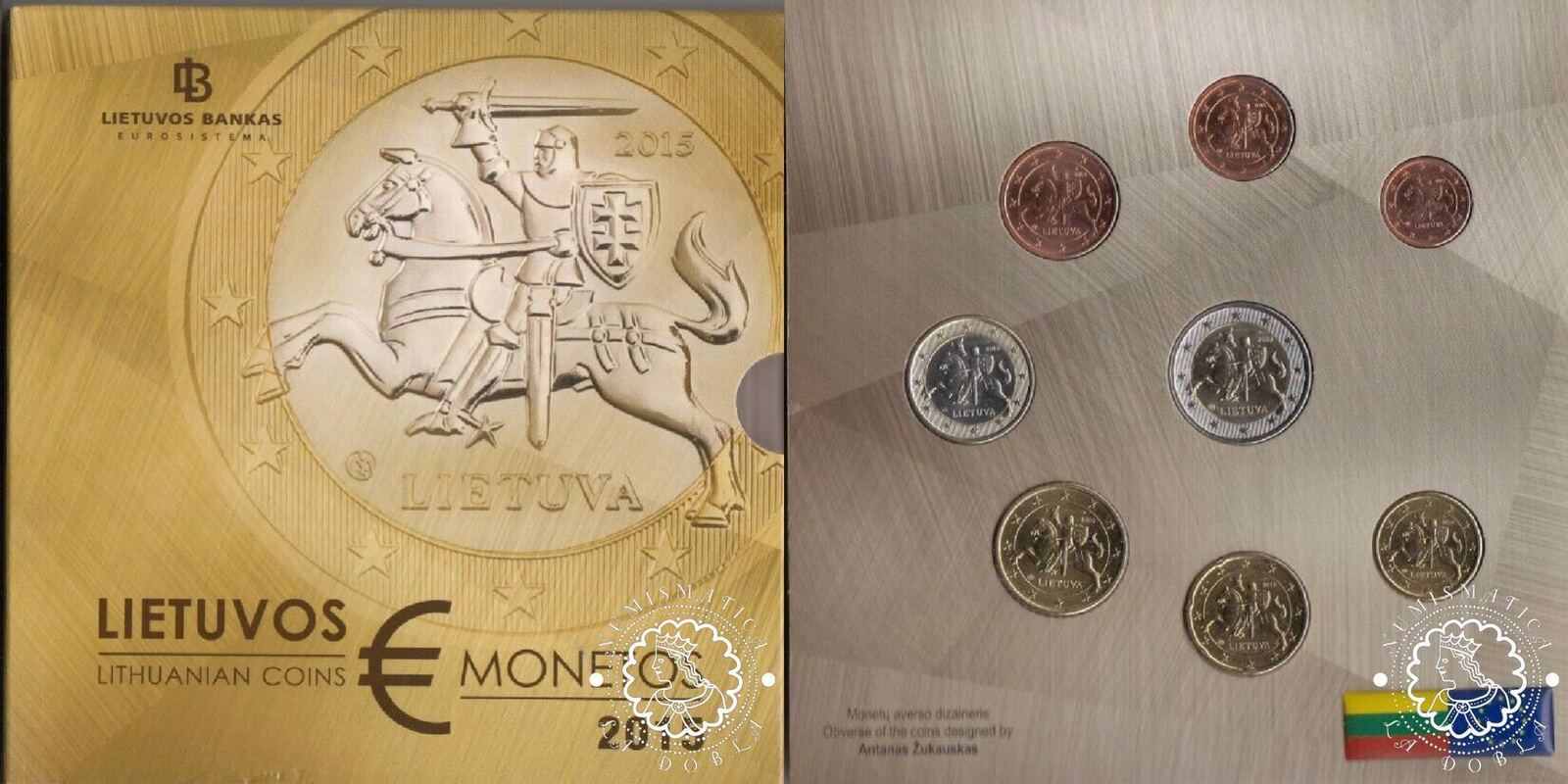 LITHUANIA EURO COIN SET LITHUANIA 2015 BU MA Shops