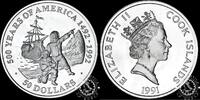 Cook Islands 50 DOLLARS 50 DOLLARS – Mayflower and the Pilgrims -