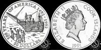 Cook Islands 50 DOLLARS 50 DOLLARS – Boston Tea Party -