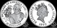 Cook Islands 10 DOLLARS 10 DOLLARS - Christopher Columbus -