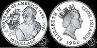 Cook Islands 10 DOLLARS 10 DOLLARS - Christopher Columbus -