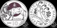 San Marino 10 EURO 10 EURO – Chinese Lunar Calendar – Goat -