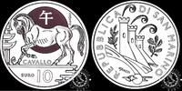 San Marino 10 EURO 10 EURO – Chinese Lunar Calendar – Horse -