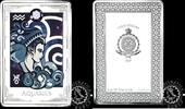 Niue 3 DOLLARS – 2 Silver Ounces – STAR SIGNS of the ZODIAC – Aquarius -