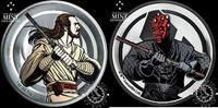 Niue Medal – 1 Silver Ounce – STAR WARS – Qui-Jon Jinn & Darth Maul – -