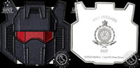 Niue 2 DOLLARS – 1 Silver Ounce – Transformers Heads – Grimlock – -