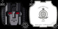 Niue 2 DOLLARS – 1 Oz Silver PROOF – Transformers Heads – Starscream – -