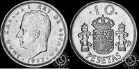 Spain 10 PESETAS 10 PESETAS – Juan Carlos I – Wide Rim Variety – -