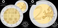 CROATIA 2 EURO COMMEMORATIVE 2 EURO COMMEMORATIVE – 1 COIN FROM ROLL – Radio and Television (HRT) - -