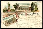AK Braunschweig Sieges Denkmal, Burg Dankwarderode 1897 gebraucht -