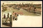 AK Mainz Rheinufer mit Stadtpanorama (unbeschriftet) um 1900 ungebraucht -