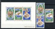Dahomey 499-501, Block 20 postfrisch Olympia MiNr. 499-501, Block 20 postfrisch Olympia