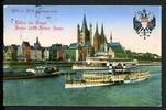 AK Köln Raddampfer vor linkem Rheinufer 1915 gebraucht -