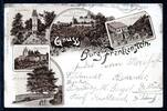 AK Burg Frankenstein, Odenwald verschiedene Ansichten der Burg 1897 gebraucht -