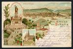 AK Bingen National-Denkmal, Rochus-Kapelle, Mäuseturm 1899 gebraucht -