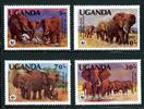 Uganda Uganda 361-364 postfrisch Elefanten, WWF MiNr. 361-364 postfrisch Elefanten, WWF -