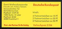 Bund Markenheftchen MH 21 aII PF VIII oZ postfrisch Plattenfehler postfrisch Plattenfehler