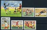 Laos Laos 1261-1266 + Bl 138 postfrisch Fußball MiNr. 1261-1266 + Bl 138 postfrisch Fußball -