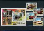 Obervolta 755-758, Block 53 gestempelt Eisenbahn MiNr. 755-758, Block 53 gestempelt Eisenbahn