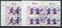 Berlin 4er Bl. Ecken mit Berlin 4er Bl. Ecken mit 596-597 Sport Ersttagssonderstempel MiNr. 596-597 Sport Ersttagssonderstempel -
