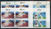 Berlin 4er Bl. Ecken mit Berlin 4er Bl. Ecken mit 664-65 Sport Ersttagssonderstempel MiNr. 664-65 Sport Ersttagssonderstempel -