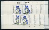 Berlin Berlin 650-53 postfrisch alle 4 Ecken, Form Nr. 2, Blumen MiNr. 650-53 postfrisch alle 4 Ecken, Form Nr. 2, Blumen -