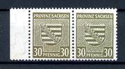 SBZ Provinz Sachsen waag. Paar SBZ Provinz Sachsen waag. Paar 83 X a+b postfrisch geprüft Schulz MiNr. 83 X a+b postfrisch geprüft Schulz -