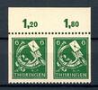 SBZ Thüringen waag. Paar SBZ Thüringen waag. Paar 95 A X at Us postfrisch Kurzbefund Jasch MiNr. 95 A X at Us postfrisch Kurzbefund Jasch -