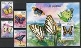 Togo Einzelmarken Togo Einzelmarken 5687-5690 + Bl. 959 postfrisch Schmetterling MiNr. 5687-5690 + Bl. 959 postfrisch Schmetterling -