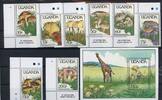 Uganda Uganda 667-674 + Bl. 95 postfrisch Pilze MiNr. 667-674 + Bl. 95 postfrisch Pilze -