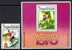 Togo Togo 1282 A + Bl. 128 A postfrisch Fußball WM 1978 MiNr. 1282 A + Bl. 128 A postfrisch Fußball WM 1978 -