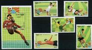 Kambodscha Kambodscha 1376-1381 + Bl 199 postfrisch Fußball MiNr. 1376-1381 + Bl 199 postfrisch Fußball -
