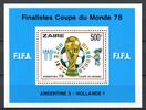 Kongo Zaire Kongo Zaire Block 19 postfrisch Fußball WM 1978 MiNr. Block 19 postfrisch Fußball WM 1978 -