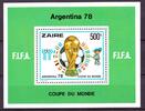 Kongo Zaire Kongo Zaire Block 18 postfrisch Fußball 1978 MiNr. Block 18 postfrisch Fußball 1978 -