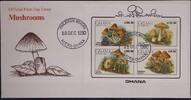 Ghana Ghana Block 165 gestempelt als FDC / Pilze MiNr. Block 165 gestempelt als FDC / Pilze -