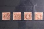Bayern Bayern 4 Typ II (4x) gestempelt alle breitrandig MiNr. 4 Typ II (4x) gestempelt alle breitrandig -